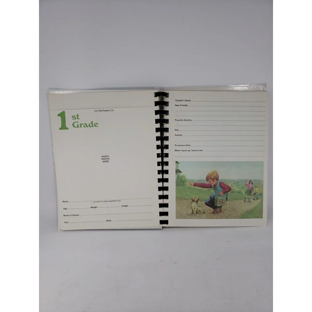 School Years Memory Album Vintage 1978 Unused No Writing Spiral Bound Pockets